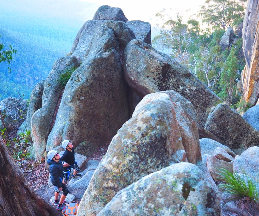 The view from Abseiling at Mt Buffalo.