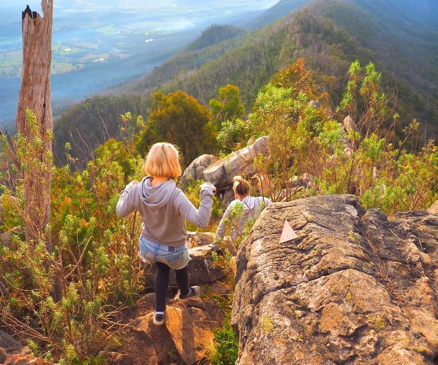 Following the very well marked Razorback Track.