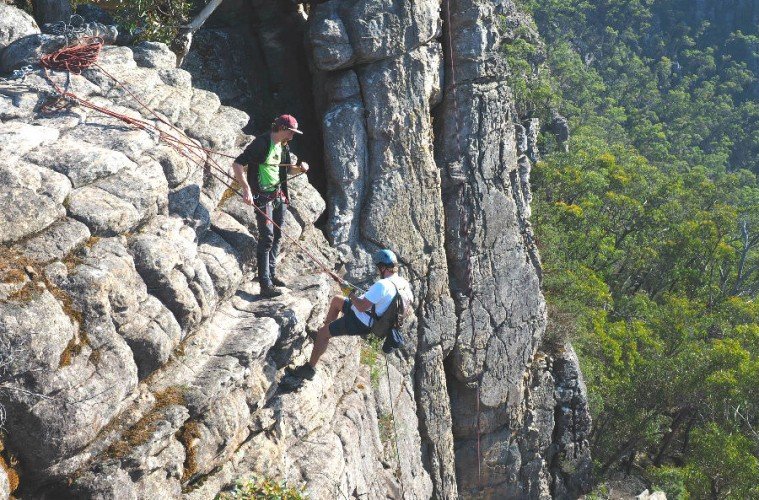 Abseiling in he grampians